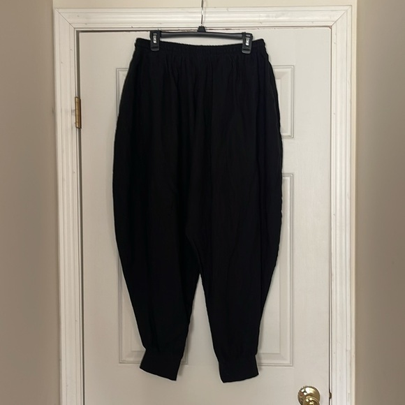 Bitlive - men’s cotton linen plus size elastic waist pull on pant- one size - Picture 4 of 7